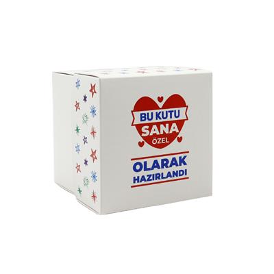 10x10x10 Özel Tasarım Kapaklı Hediye Kutusu M2