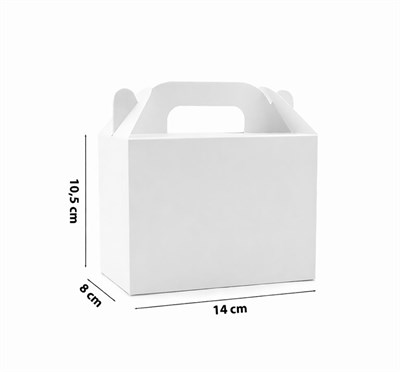 10x14 Beyaz El Geçme Hediye Kutusu (3lü Set)