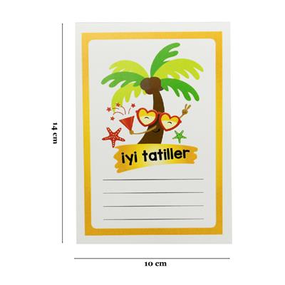 10x14 CM İyi Tatiller Temalı Kart Model-3