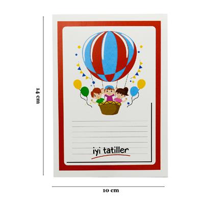 10x14 CM İyi Tatiller Temalı Kart Model-4