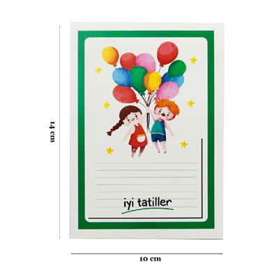 10x14 CM İyi Tatiller Temalı Kart Model-1