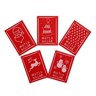 10x14 CM Yılbaşı Temalı Tebrik Kartı (5li Set)