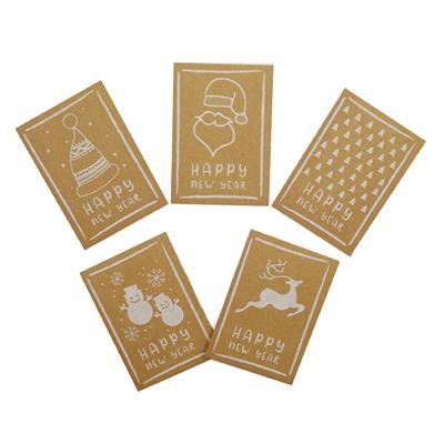 10x14 CM Yılbaşı Temalı Tebrik Kartı (5li Set)