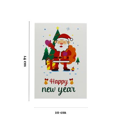 10x14 CM Yılbaşı Temalı Tebrik Kartı (5li Set)