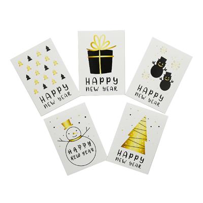 10x14 CM Yılbaşı Temalı Tebrik Kartı (5li Set)