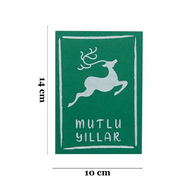 10x14 CM Yılbaşı Temalı Tebrik Kartı (5li Set)