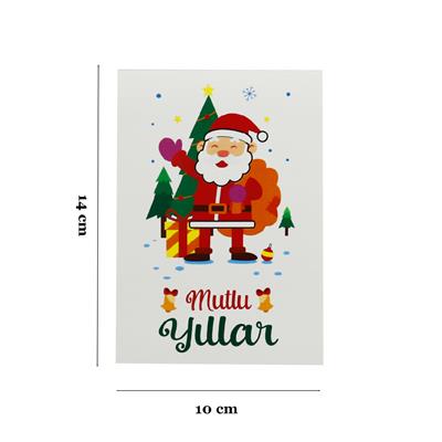 10x14 CM Yılbaşı Temalı Tebrik Kartı (5li Set)