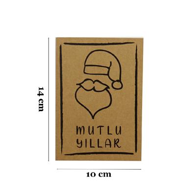 10x14 CM Yılbaşı Temalı Tebrik Kartı (5li Set)