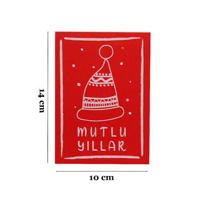 10x14 CM Yılbaşı Temalı Tebrik Kartı (5li Set)