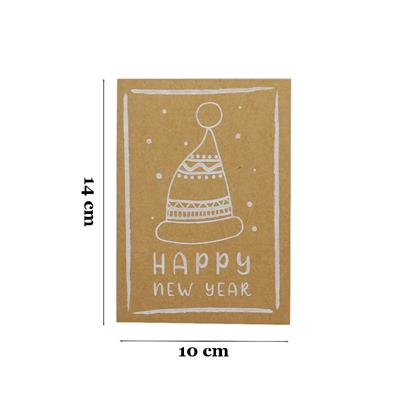 10x14 CM Yılbaşı Temalı Tebrik Kartı (5li Set)