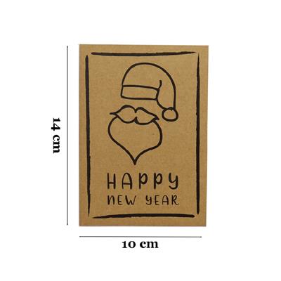 10x14 CM Yılbaşı Temalı Tebrik Kartı (5li Set)