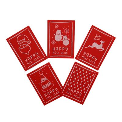 10x14 CM Yılbaşı Temalı Tebrik Kartı (5li Set)
