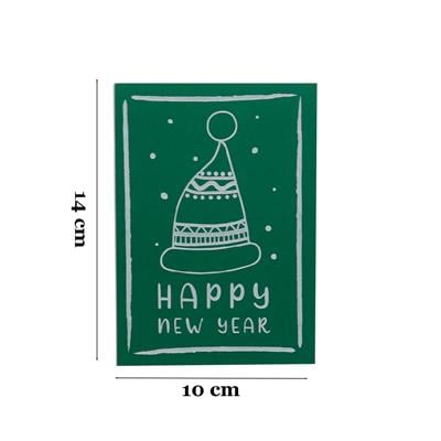 10x14 CM Yılbaşı Temalı Tebrik Kartı (5li Set)