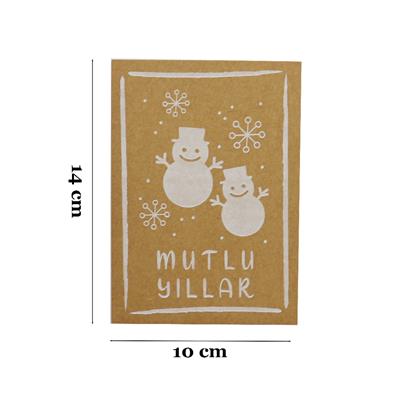 10x14 CM Yılbaşı Temalı Tebrik Kartı (5li Set)