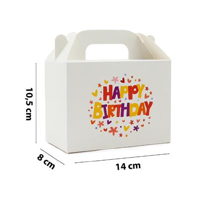 10x14 Doğum Günü Temalı El Geçme Hediye Kutusu M4 (3lü Set)
