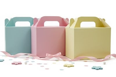 10x14 Karışık Renk El Geçme Hediye Kutusu (3lü Set)