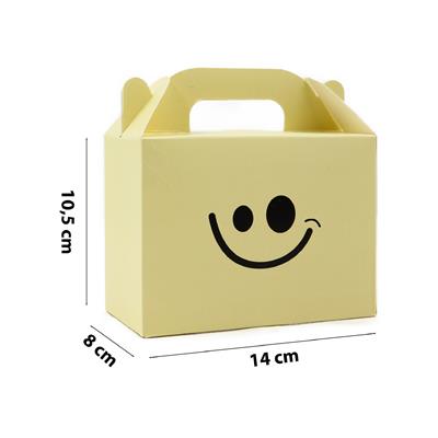 10x14 Gülen Yüz Temalı El Geçme Hediye Kutusu (3lü Set)