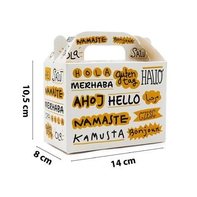 10x14 Merhaba Temalı El Geçme Hediye Kutusu (3lü Set)