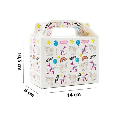 10x14 Sevimli Hayvan Temalı El Geçme Hediye Kutusu M2 (3lü Set)