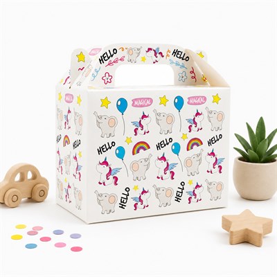 10x14 Sevimli Hayvan Temalı El Geçme Hediye Kutusu M2 (3lü Set)