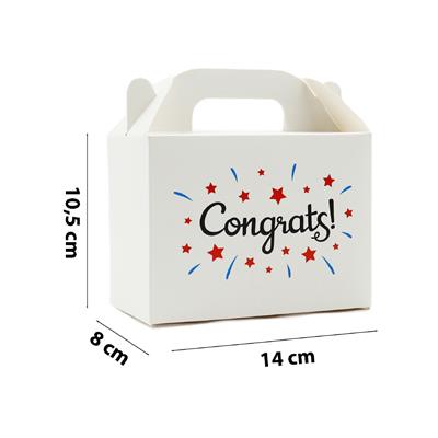 10x14 Tebrikler Temalı El Geçme Hediye Kutusu M3 (3lü Set)