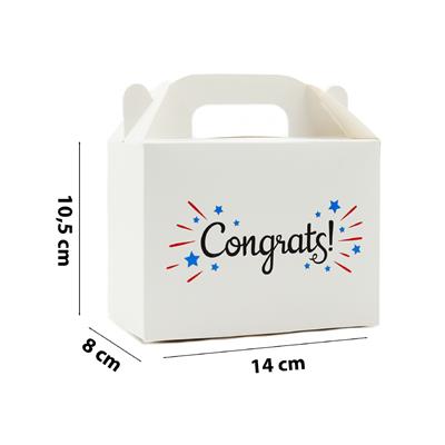 10x14 Tebrikler Temalı El Geçme Hediye Kutusu M4 (3lü Set)