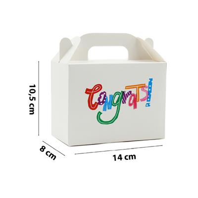 10x14 Tebrikler Temalı El Geçme Hediye Kutusu M2 (3lü Set)