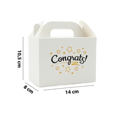 10x14 Tebrikler Temalı El Geçme Hediye Kutusu M1 (3lü Set)