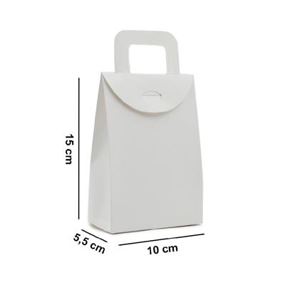 10x15 Beyaz Çanta Model Hediyelik Kutu - 20li Paket
