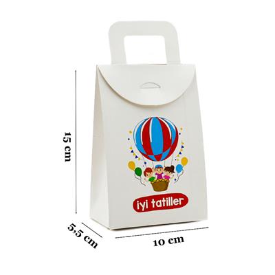 10x15 CM İyi Tatiller Temalı Çanta Model Kutu (3lü Set)