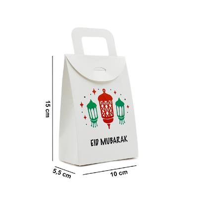 10x15 Eid Mubarak Baskılı Çanta Model Kutu (3lü Set)