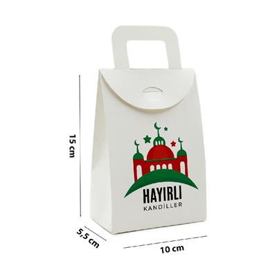 10x15 Hayırlı Kandiller Baskılı Hediye Kutusu (5li Set)