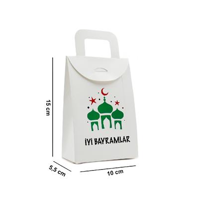 10x15 İyi Bayramlar Baskılı Çanta Model Kutu (3lü Set)