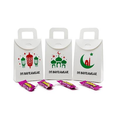 10x15 İyi Bayramlar Baskılı Çanta Model Kutu (3lü Set)