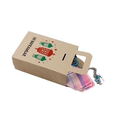 10x15 Kraft İyi Bayramlar Baskılı Çanta Model Kutu (3lü Set)