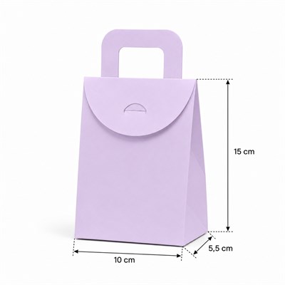 10x15 Lila Renk Çanta Model Hediyelik Kutu - 20li Paket