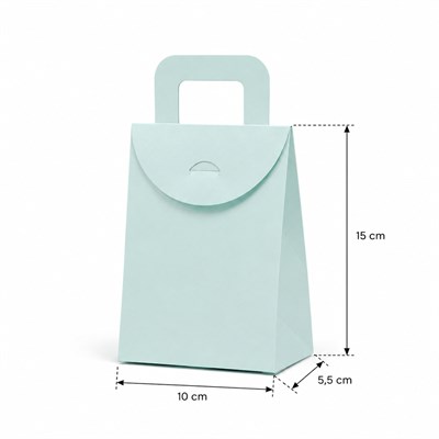 10x15 Mavi Renk Çanta Model Hediyelik Kutu - 20li Paket