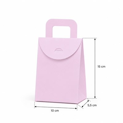 10x15 Pembe Renk Çanta Model Hediyelik Kutu - 20li Paket