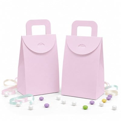10x15 Pembe Renk Çanta Model Hediyelik Kutu - 20li Paket