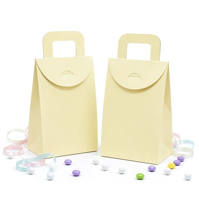 10x15 Sarı Renk Çanta Model Hediyelik Kutu - 20li Paket