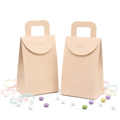 10x15 Somon Renk Çanta Model Hediyelik Kutu - 20li Paket
