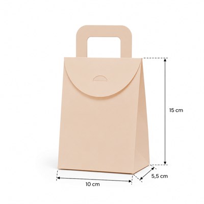 10x15 Somon Renk Çanta Model Hediyelik Kutu - 20li Paket