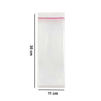 11x30 Şeffaf Bantlı Poşet - 100lü Paket