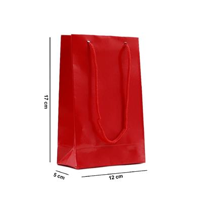 12x17 Kırmızı Karton Çanta - 2li Paket