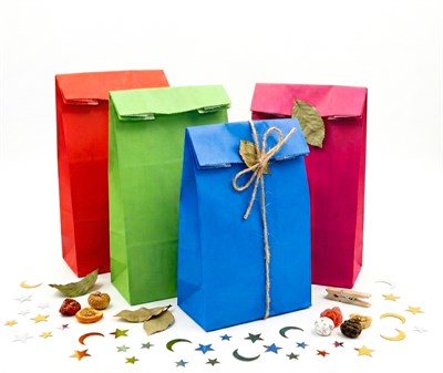 15x29 Karışık Renk Hediyelik Kese Kağıdı - 12li Paket