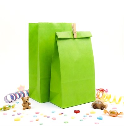 15x29 Yeşil Renk Hediyelik Kese Kağıdı - 10lu Paket