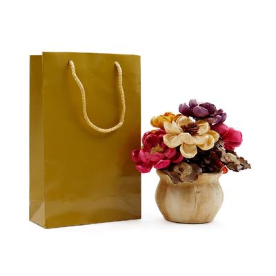 17x27 Gold Karton Çanta - 2li Paket