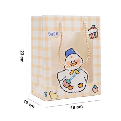 18x23 Sevimli Figürlü Asetatlı Hediye Çantası - M3