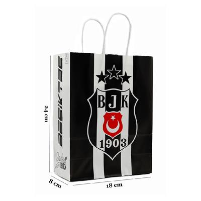 18x24 Beşiktaş Temalı Lisanslı Kağıt Poşet - 2li Paket