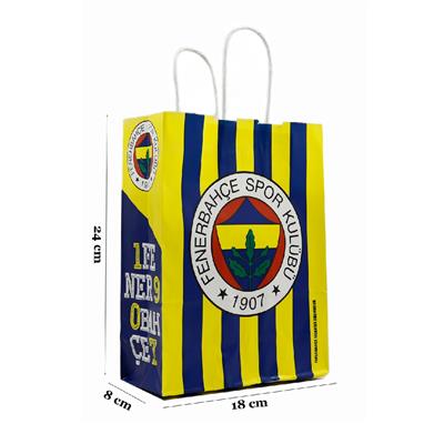 18x24 Fenerbahçe Temalı Lisanslı Kağıt Poşet - 2li Paket